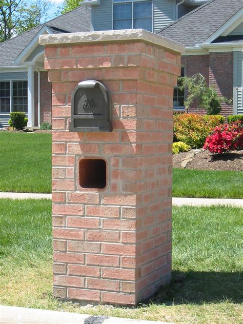 mailbox mounted in brick